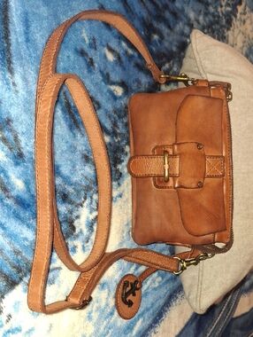 Harbour 2ND Soft Camel Leather Luna Cognac Crossbody/Belt Purse